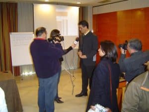 Entrevista durante la presentación del campeonato de memoria rápida de San Javier