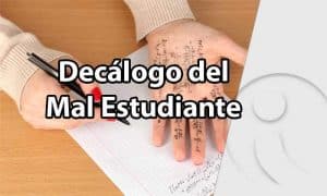Escuela de la Memoria | Decálogo del mal estudiante